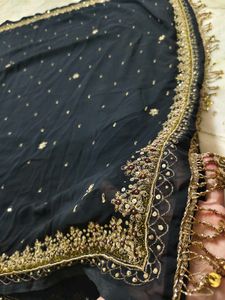 Zardozi Zari Work Black 🖤 Saree