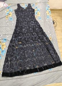 Elegant Black Lace Maxi Dress