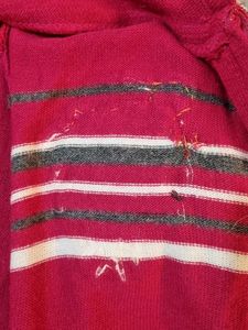 Pink Striped Full Zip Hoodie