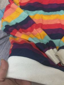 Rainbow Striped Long Sleeve Top