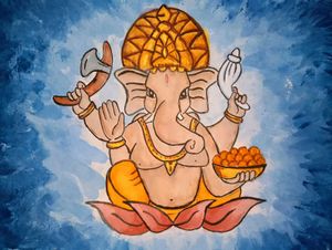 Blessings of Ganesha – Colorful Painting