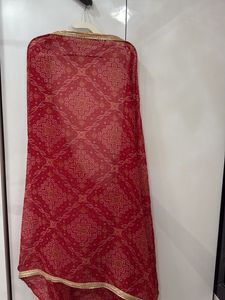 Red Bandhani Dupatta