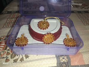 Red & Gold Jewelry Set