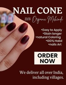 Organic Mehendi Nail Cone