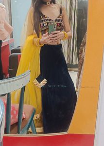 Designer Velvet Lehenga Choli
