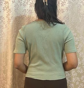 Basic Green Top For Women