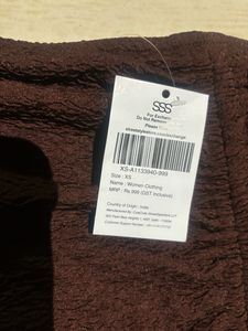 Brown Drawstring Strapless Asymmetrical Tube Top