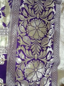 Banarsi silk unique pattern zari multicolour saree