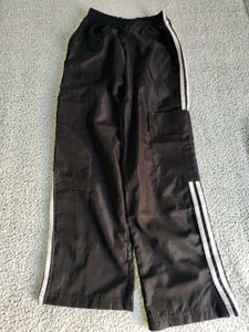 Black Cargo Track Pants