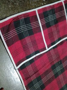 Cotton Red &amp; Black Refrigerator Or TV Cover