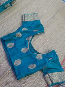 Sea Green Heavy Work Party Saree With Blouse