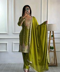 Green Embroidered Salwar Kameez Suit