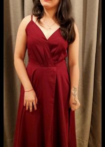 Burgundy Wrap Maxi Dress