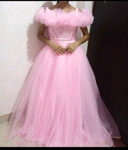Pink Off-Shoulder Gown
