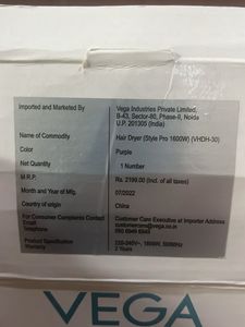 VEGA dryer and diffuser