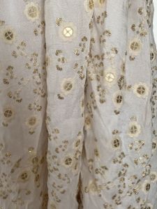 Off White/ Die Fabric Lehenga Skirt