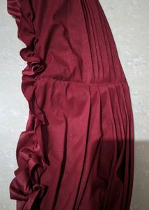 Saaree and blouse Maroon Ready to wear Predraped S