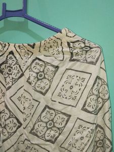Patterned Wide Leg Pants
