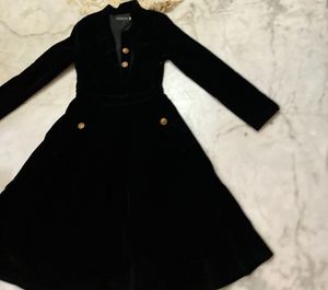 Elegant Black Velvet Dress