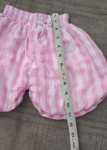 Cute Girls&#39; Pink Checkered Outfit
