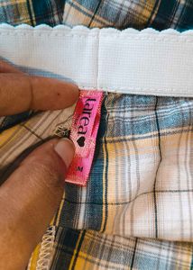 Size Medium Cute Plaid Shorts For Women