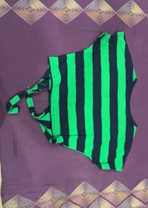 Striped Tie-Front Top