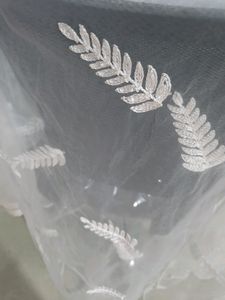 🎉🎉🎉Sale Price_White Embroidered Net Dupatta
