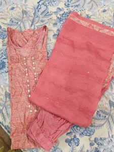 Pink Afgani 3 Pic Suit