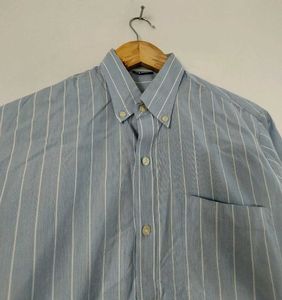 Old Money Light Blue Stripe Crop Fit Unique Shirt