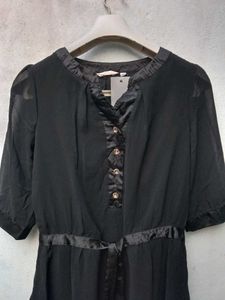 New With Tag Black Cute Korean Top