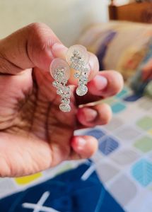 Sparkly Silver Earrings