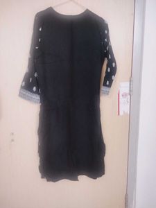 Elegant Black Printed Kurta