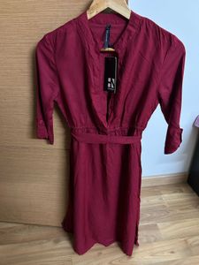 Red Dress with Belt