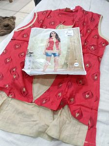 Red Printed Top 3pc Combo