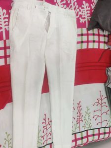White Casual Pants
