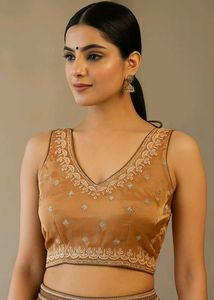 Brown Organza Blouse