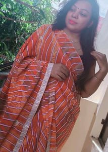 Beautiful Coral Georgette Saree