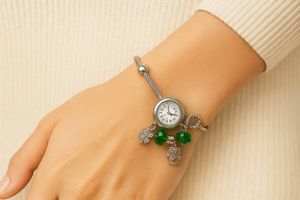 Charm Bracelet Watch - Silver Tone
