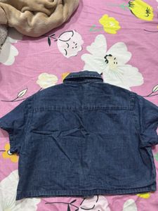 Denim Crop Shirt