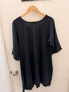 Elegant Black chikankari embroidery short top