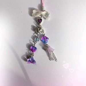 Purple Mermaid Tail Bag Charm