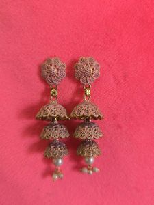 Baby Pink Traditional Jhumka