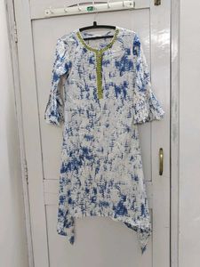 Stylish Blue & White Kurti