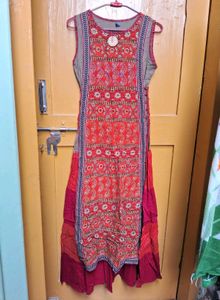 Ethnic Gown With Attached Skirt