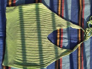 Green Halter Knit Crop Top(Kendall and Kylie)