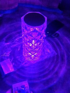 Rose Diamond Table Lamp USB charging Touch Light