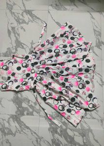 Women's Sleeveless Circle Print Dress