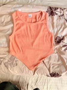 Peach Cropped Tank Top