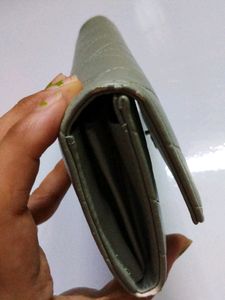 Olive Green Leaf Embossed Wallet