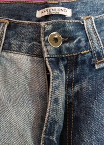 Two - tone vintage denim jeans